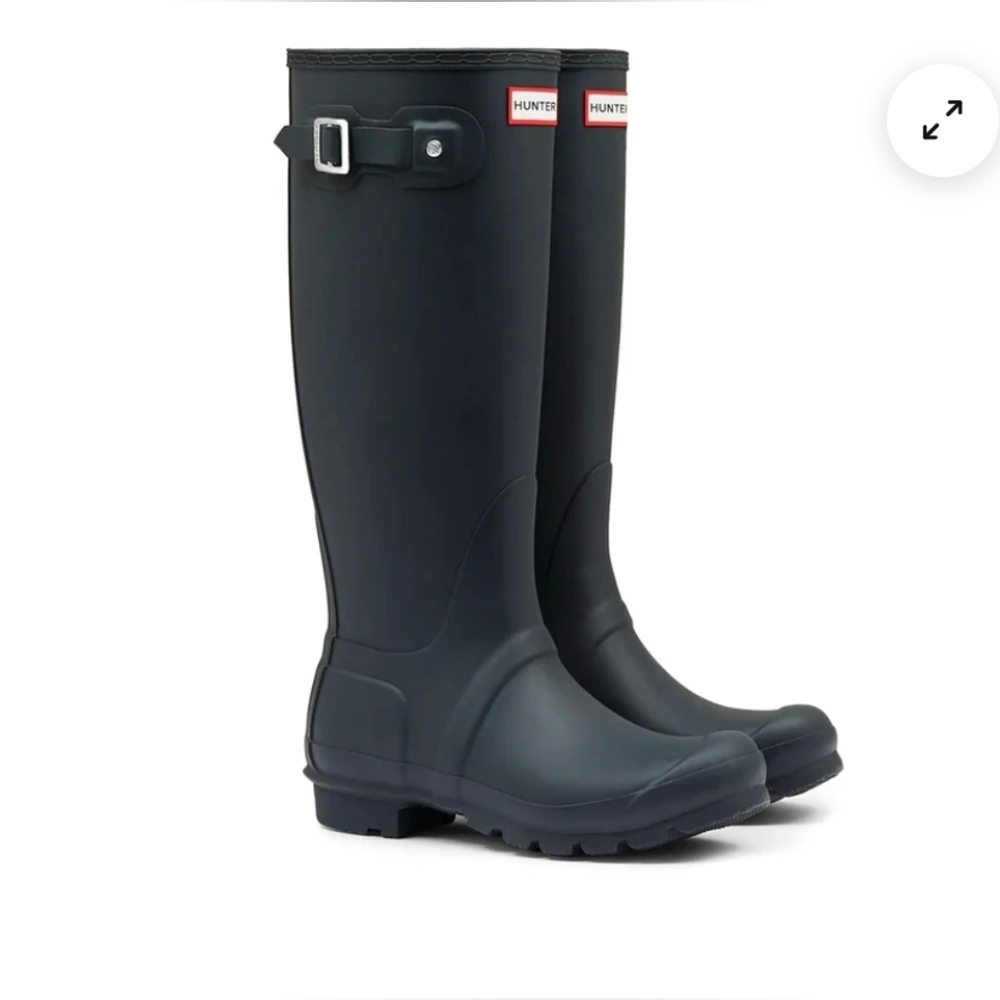 Hunter Women's Original Tall Rain Boots Black Size 8 - Picture 4 of 16